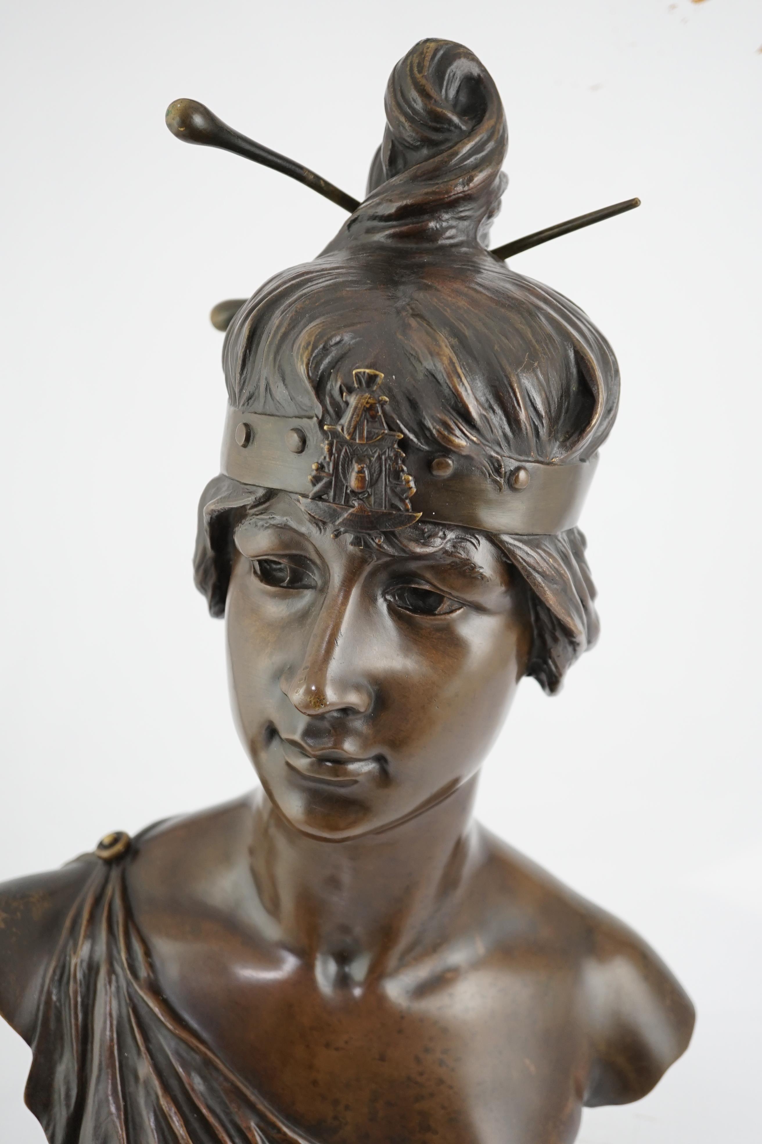 Georges Charles Coudray (1862-1932), a French bronze bust of 'Bakie'